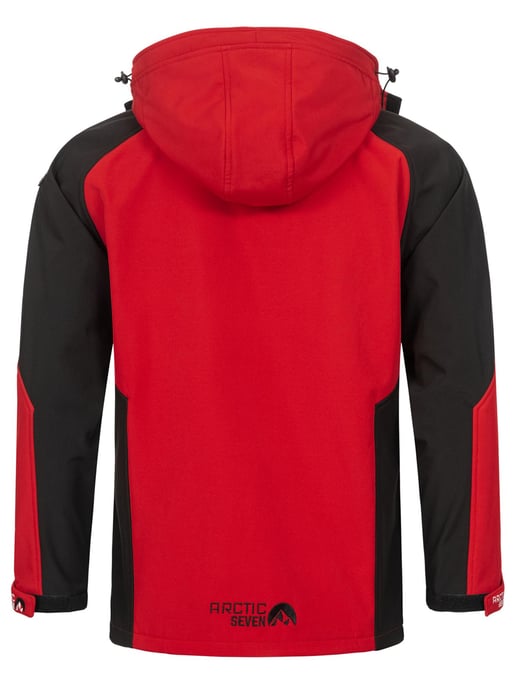 Chaqueta Softshell Arctic Seven para hombre – Rojo-Negro - Image 5