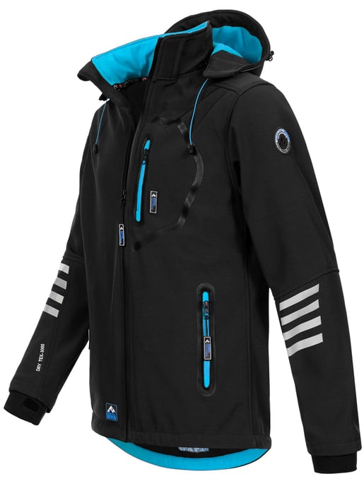 Arctic Seven Chaqueta Softshell para Hombre Chaqueta de transición – Negro-Azul - Image 2