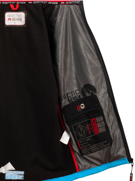 Arctic Seven Chaqueta Softshell para Hombre Chaqueta de transición – Negro-Azul - Image 5