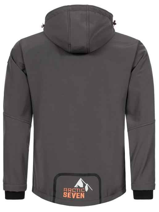 Arctic Seven Chaqueta softshell para hombre Chaqueta de transición – Gris-Naranja - Image 4
