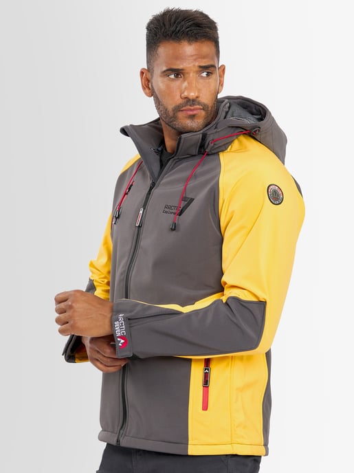 Chaqueta softshell Arctic Seven para hombre – Gris-Amarillo Oscuro - Image 2