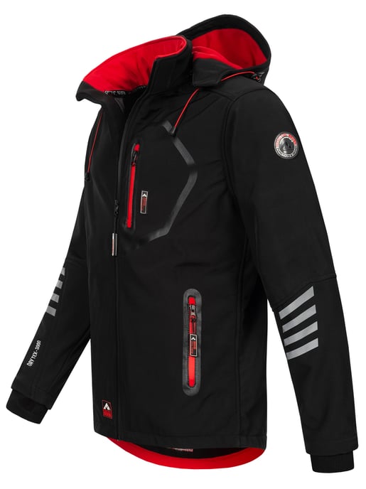 Chaqueta Softshell Arctic Seven para hombre – Negro-Rojo - Image 2