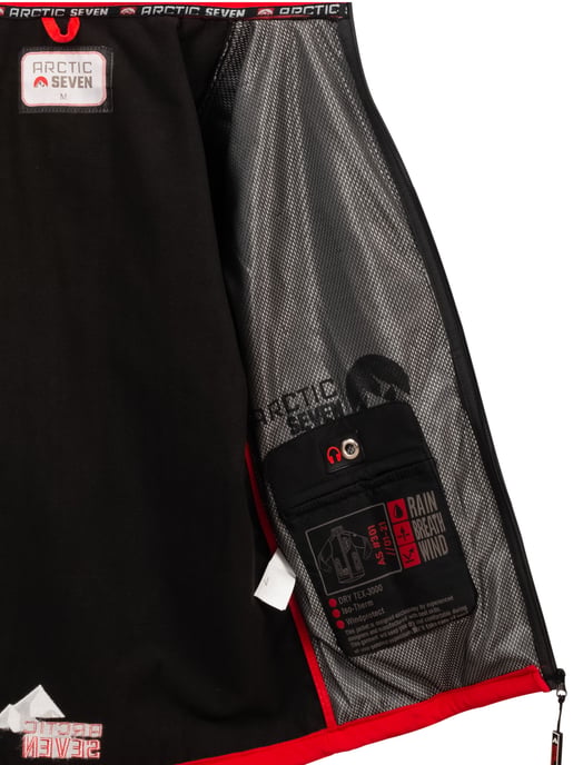 Chaqueta Softshell Arctic Seven para hombre – Negro-Rojo - Image 5