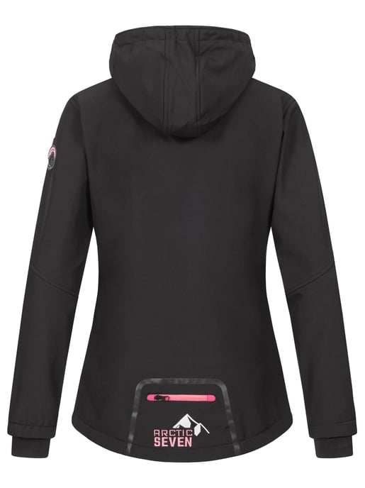 Chaqueta Softshell para Mujer Arctic Seven Negro-Rosa - Image 4