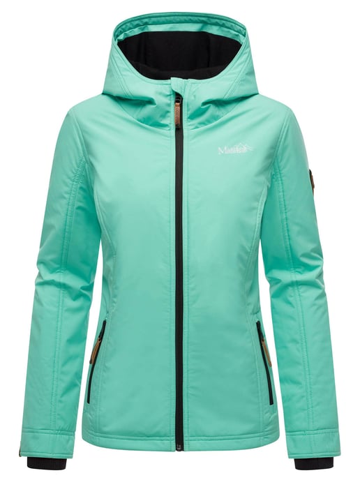 Marikoo Chaqueta ligera entretiempo mujer resistente al agua y al viento con capucha aqua green - Image 2