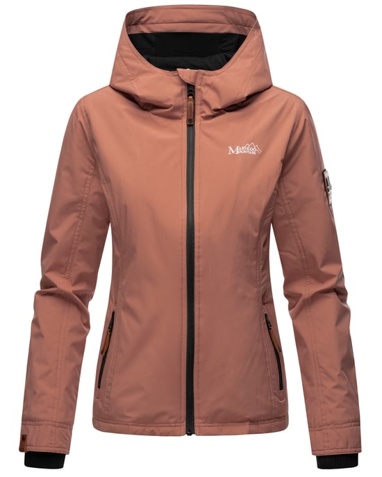 Marikoo Chaqueta ligera entretiempo mujer resistente al agua y al viento con capucha terracota - Image 2