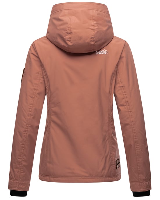 Marikoo Chaqueta ligera entretiempo mujer resistente al agua y al viento con capucha terracota - Image 5