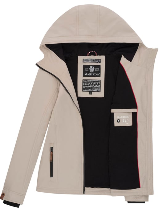 Marikoo Chaqueta ligera entretiempo mujer resistente al agua y al viento con capucha bone - Image 5