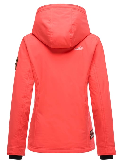 Marikoo Chaqueta ligera entretiempo mujer resistente al agua y al viento con capucha coral pink - Image 4