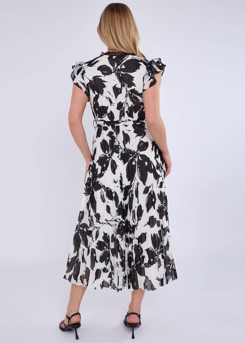 Vestido Midi Mono Plisado con Encaje - Image 2
