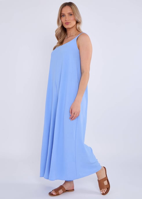 Mono de tirantes y pernera ancha Air Flow azul - Image 4