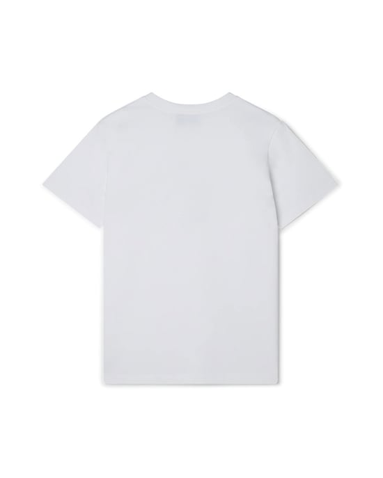 Camiseta Impresa de Rayas Juguetonas Casablanca en Blanco - Image 3