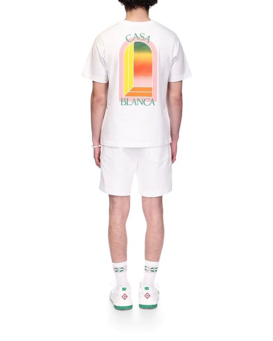 Camiseta blanca con logo en arco degradado de Casablanca - Image 2