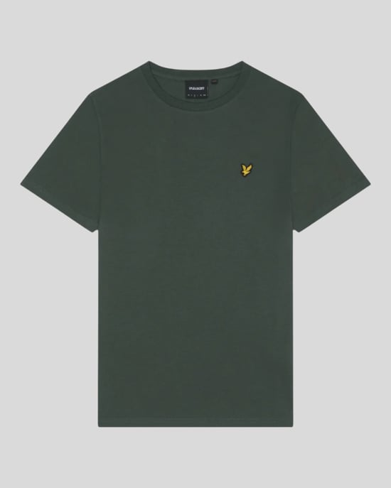 Camiseta verde oscuro con logo en el pecho de Lyle & Scott - Image 5