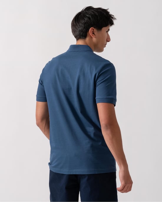BOSS Orange Camisa Polo Slim Fit de Algodón Stretch para Hombre con Parche de Logo - Image 3