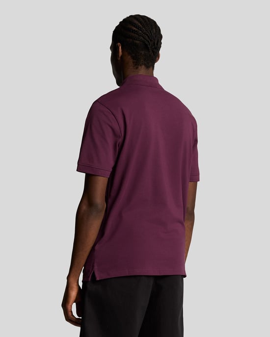 Polo en color burdeos con logo en el pecho Weavers de Lyle & Scott - Image 3