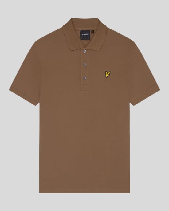 Polo marrón ortiga salvaje con logo en el pecho de Lyle & Scott - Image 5