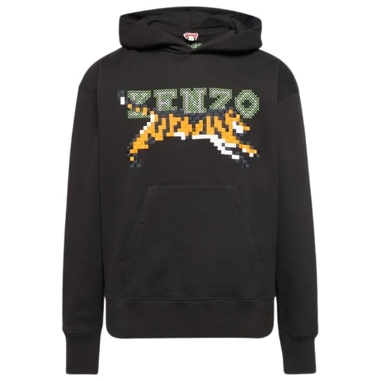 Kenzo Paris Digital Tiger Design sudadera con capucha negra - Image 1