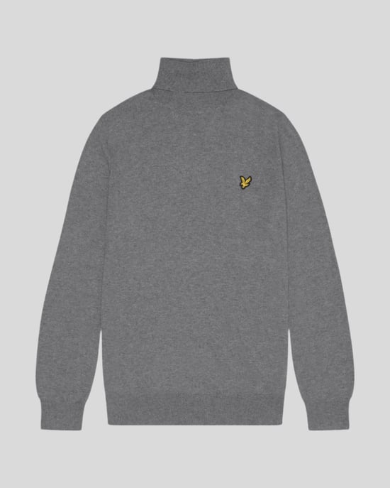 Jersey de Cuello Alto de Algodón y Merino Lyle & Scott - Gris - Image 1