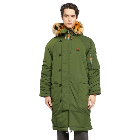 Kenzo Parka Acolchada Chaqueta Verde Caqui Oscuro - Image 3