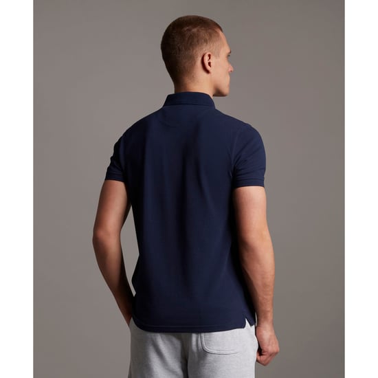 Lyle & Scott Navy Short Sleeve Cotton Pique Polo Shirt - Image 3