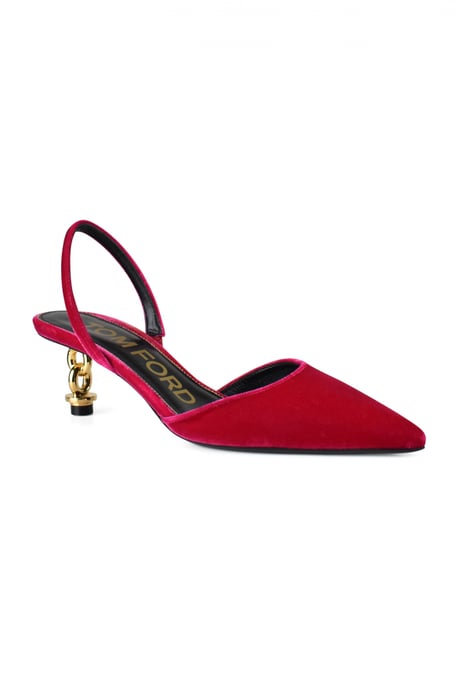 Tom Ford Zapatos de tacón Velvet Chain Rosa - Image 3