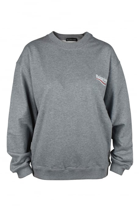 Balenciaga Sudadera Political Gris - Image 1