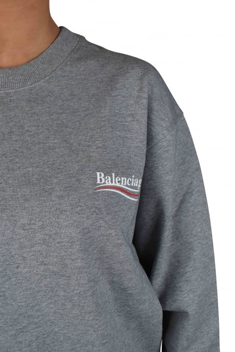 Balenciaga Sudadera Political Gris - Image 2