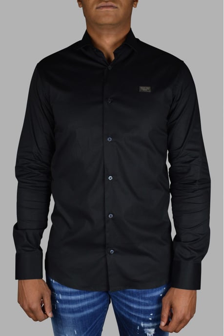 Philipp Plein Camisa Diamond Cut LS Iconic Negro - Image 2