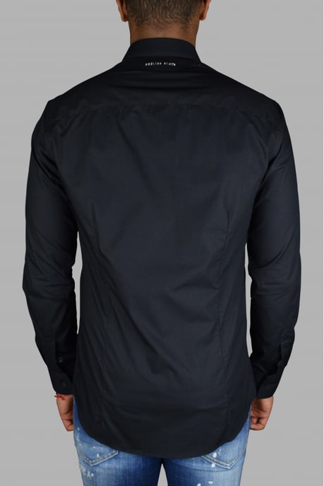 Philipp Plein Camisa Diamond Cut LS Skull Negro - Image 4