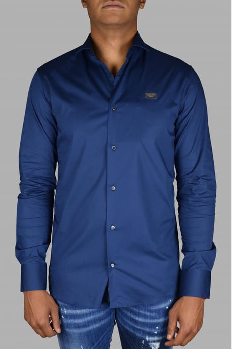 Philipp Plein Camisa Diamond Cut LS Iconic Azul - Image 2