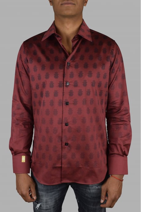 Billionaire Camisa LS Milano All over Burdeos - Image 2