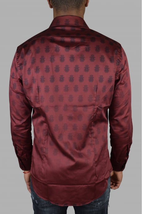 Billionaire Camisa LS Milano All over Burdeos - Image 4
