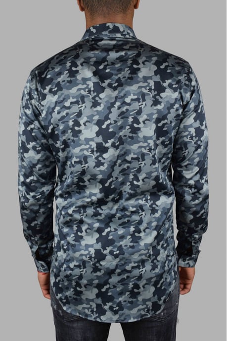 Philipp Plein Camisa LS Camouflage Gris - Image 3