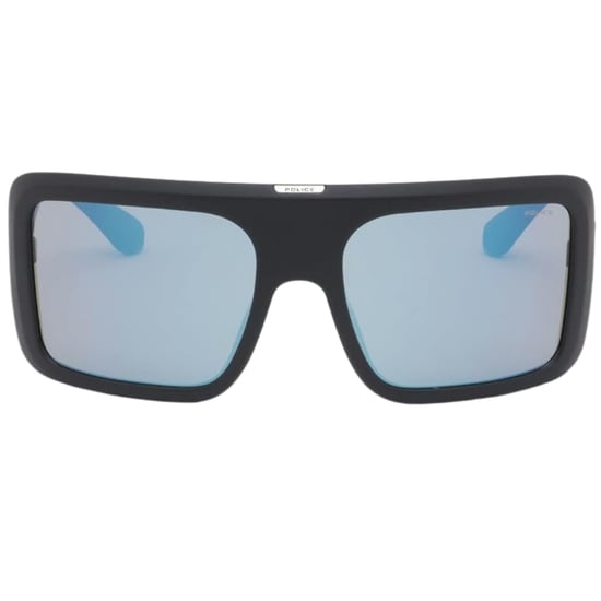 Gafas de sol Police con montura cuadrada y montura completa en negro mate - Image 1