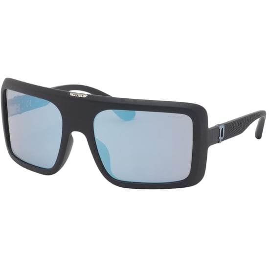 Gafas de sol Police con montura cuadrada y montura completa en negro mate - Image 2