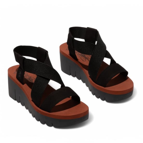 Sandalias de plataforma con cuña y alpargatas de piel Cupido en color ladrillo negro YABI922FLY para mujer de Fly London - Image 2