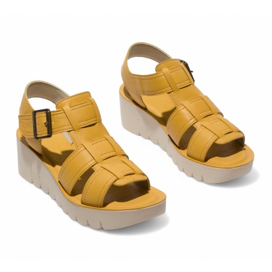 Sandalias de piel con cuña y plataforma tipo alpargatas amarillas Bumblebee YUDD236FLY para mujer de Fly London - Image 2