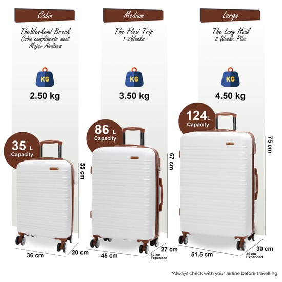 Maleta rígida expandible de ABS de 8 ruedas en color blanco crema, robusta, juego de equipaje de viaje - Image 2