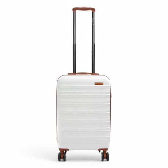 Maleta rígida expandible de ABS de 8 ruedas en color blanco crema, robusta, juego de equipaje de viaje - Image 6