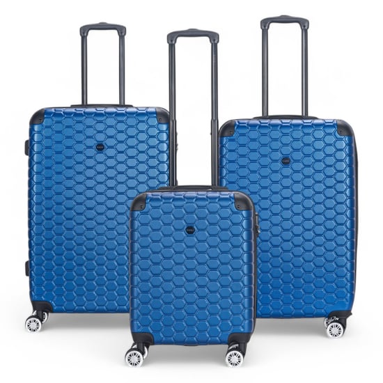 Maleta rígida expandible de ABS azul con 8 ruedas para viaje, cabina y vacaciones - Image 1
