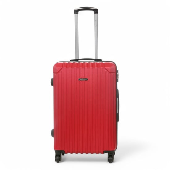 Maleta de cabina rígida de ABS roja con 8 ruedas para viaje - Image 6