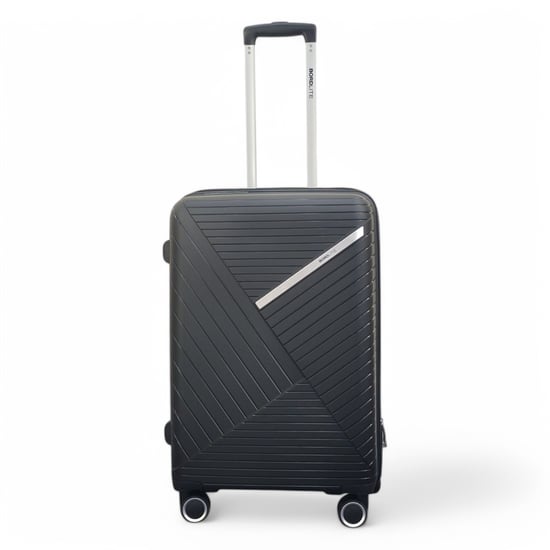 Maleta rígida robusta negra de 8 ruedas para viajes y vacaciones - Image 6