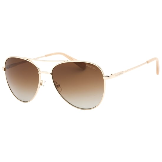 Gafas de sol en dorado claro con lentes SF PZ marrones de Banana Republic - Image 2