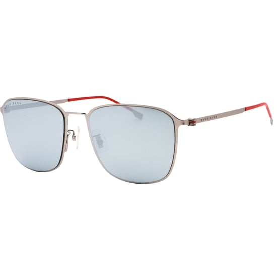 Hugo Boss Gafas de sol extra blancas con lentes ML en plata rutenio mate - Image 2