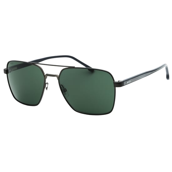Hugo Boss gafas de sol en negro rutenio mate con lentes verdes - Image 2