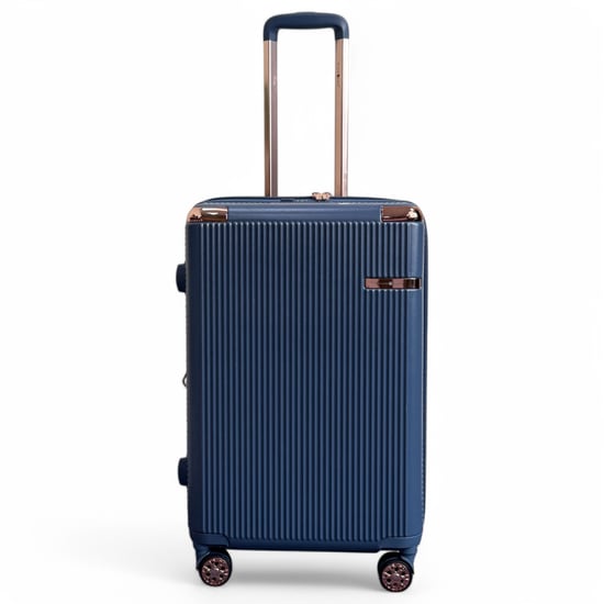 Maleta de cabina de viaje expandible azul marino con carcasa rígida y 8 ruedas - Image 6