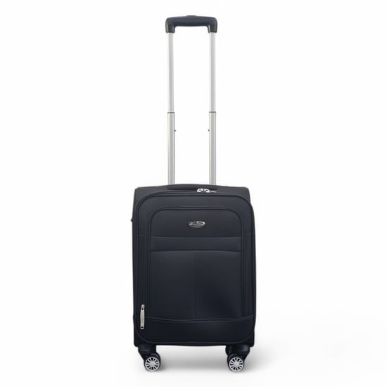 Maleta de cabina de viaje expandible de carcasa blanda negra con 8 ruedas - Image 6