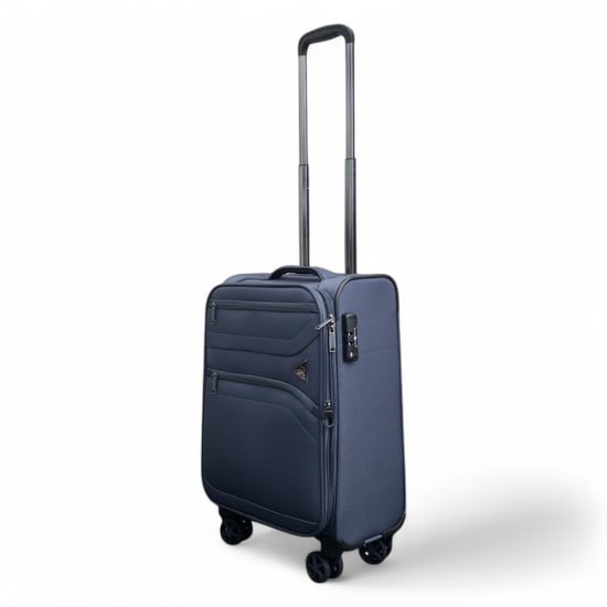 Maleta de cabina Soft Shell gris de nailon de 55 x 37 x 20 cm, apta para Easyjet y Ryanair. - Image 4