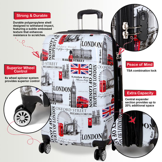 Maleta de cabina rígida impresa de 36 x 48 x 20 cm, apta para Easyjet y Ryanair - Image 3